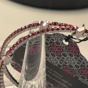 Elegant Red and Silver Star Bracelet